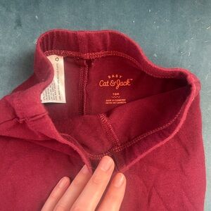 Cat & Jack Baby Burgundy Outfit